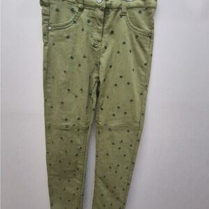 Stylish Kids' Olive Polka Dot Jeans